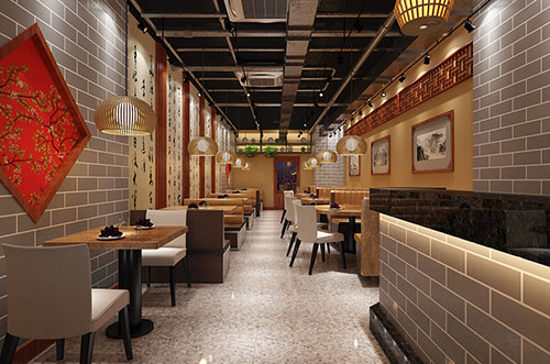 浦东传统中式餐厅餐馆装修设计效果图