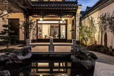 浦东现代中式别墅的庭院设计如此美丽
